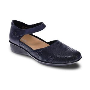 NWOT! REVERE Osaka Navy Lizard Sapphire Mary Jane Wedges size 8 wide 39